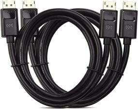 img 4 attached to 🔌 Cable Matters 2-Pack 6 Feet 4K DisplayPort to DisplayPort Cable - High Refresh Rate and Crystal Clear Display Support for 2K and 4K Monitors
