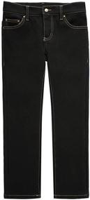 img 3 attached to 👖 Comfortable and Stylish UNACOO Boys Lined Jeans: Regular Fit, Stretch Straight Leg, and 5 Pockets