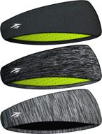 🧢 men's headbands 3-pack - sweatband and sports headband for running, cross training, racquetball, and working out - zollen logo