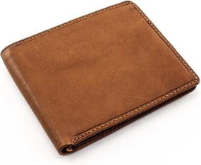 img 1 attached to Bifold Passcase Wallet Italian Leather