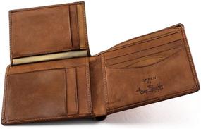 img 2 attached to Bifold Passcase Wallet Italian Leather