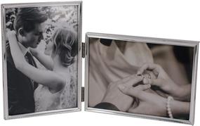 img 4 attached to 🖼️ LEADEX Metal Folding Picture Frames: Double Combo - Vertical Horizontal, 4x6 Inch, Silver