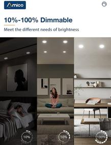 img 2 attached to Amico Recessed LED Light with 3000K and 5000K Selectable Installation Option