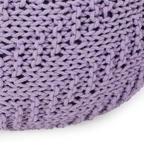 img 2 attached to 🪑 Christopher Knight Home 313887 Lavender Pouf