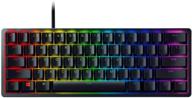 razer huntsman mini 60% gaming keyboard: unleash rapid response with clicky optical switches, chroma rgb lighting, pbt keycaps, and onboard memory! experience the ultimate gaming precision in classic black. logo