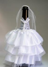 img 3 attached to Bride and Groom Wine Bottle Covers - Dress-up Your Wine Bottles for Weddings and Gifts