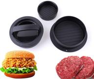 🍔 hamburger patty maker ultimate 3-in-1 tool, black - best burger making kit for grilling, regular beef burgers, kitchen & grilling accessories (black) logo