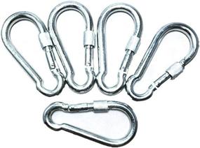 img 4 attached to 🔗 ESKONI 5 Pc Heavy Duty Stainless Steel Spring Snap Keychain Carabiner Clip Hook - 750LBS Load Capacity - Ideal for Outdoor, Camping, Traveling, Hiking