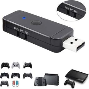 img 2 attached to 🎮 Enhanced Controller Adapter USB for N-Switch PS3 PC: Bluetooth Dongle for PS5/PS3/PS4/Xbox/Wii U Pro!