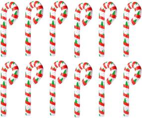 img 1 attached to Set of 12 Large Inflatable Christmas Tree Candy Cane Decorations