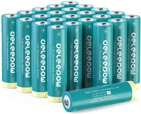 img 4 attached to 🔋 Deleepow AA Rechargeable Batteries Ni-MH, 3300mAh Long Lasting – 24 Count