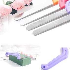 img 1 attached to 🌸 Florist Professional Cutting Knife for Flower Foam Block - Tinsow Floral Foam Knife for Cake, Fruit, Utility Knife for Floral Foam Block Bricks (Light Purple)