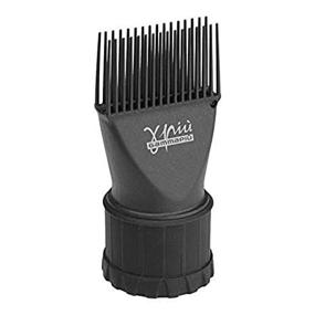img 1 attached to 💇 Gamma+ Professional Hair Dryer Nozzle Comb Attachment - Black, 32 Teeth - Perfect Fit for Most Dryers (1.5" Diameter)