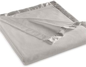 img 3 attached to 🛏️ Martha Stewart Easy Care King Size Gray Soft Fleece Blanket