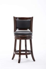 img 3 attached to Boraam Augusta Counter Height Swivel Stool 24-Inch Cappuccino - Elegant & Functional Bar Seating