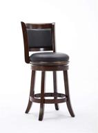 boraam augusta стул барный с поворотным механизмом, высотой 24 дюйма, цвет капучино - элегантное и функциональное место для сидения в баре логотип