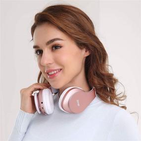 img 3 attached to 🎧 Zihnic Bluetooth Headphones Over-Ear, Foldable Wireless and Wired Stereo Headset with Micro SD/TF, FM Function for Cell Phone and PC, Soft Earmuffs &amp; Light Weight for Prolonged Wearing in Rose Gold Color
