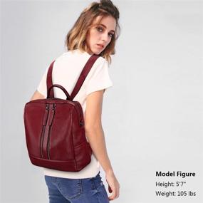 img 3 attached to 🎒 S ZONE Genuine Leather Shoulder Backpack: Stylish Women's Handbags & Wallets in Fashionable Designs