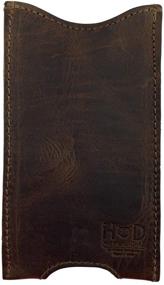 img 4 attached to 📱 Handmade Bourbon Brown Rustic Leather Sleeve for iPhone 6 Plus by Hide & Drink