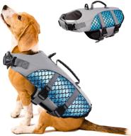 🐶 reflective adjustable dog life jacket - pet safety vest coat with rescue handle. ripstop swimsuit for small to large dogs in pool, beach, lake, kayak, boat, swimming, surfing логотип