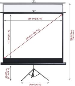 img 3 attached to Aoxun 120'' 4:3 Projector Screen with Stand - 4K HD, Wrinkle-Free PVC Projection Screen for Indoor Outdoor Use - 1.2Gain, 160° Viewing Angle - Ideal for Movies and Meetings