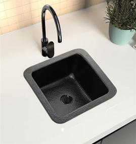 img 3 attached to 🚰 Monarch Abode Glasgow Bar Prep Sink in Matte Black Aluminum - 19193