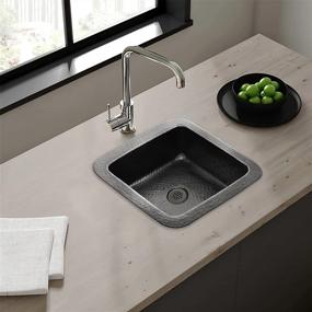 img 1 attached to 🚰 Monarch Abode Glasgow Bar Prep Sink in Matte Black Aluminum - 19193