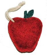 🍎 organic red apple loofah-art kitchen and household scrubber/sponge - 100% natural loofah logo