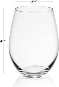 img 1 attached to 🍷 Enhance Your Wine Experience with JoyJolt Spirits Stemless Wine Glasses (Set of 4)-19-Ounces