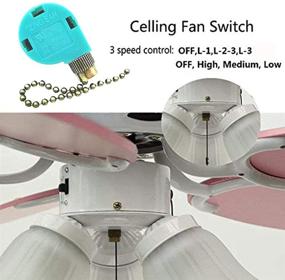 img 2 attached to 🔀 Bronze Zing Ear ZE-268S6 ZE-208S6 3-Speed Ceiling Fan Switch, Pull Chain Cord Switch for Ceiling Fans, Appliances, Wall Lamps, and Cabinet Lights – Replacement Speed Control Switch