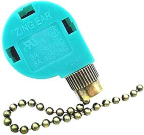 img 4 attached to 🔀 Bronze Zing Ear ZE-268S6 ZE-208S6 3-Speed Ceiling Fan Switch, Pull Chain Cord Switch for Ceiling Fans, Appliances, Wall Lamps, and Cabinet Lights – Replacement Speed Control Switch