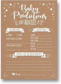 img 3 attached to 👶 Charming Rustic Baby Shower Prediction and Advice Cards - Versatile Gender-Neutral Designs for Memorable Baby Shower Fun, Décor, and Keepsakes