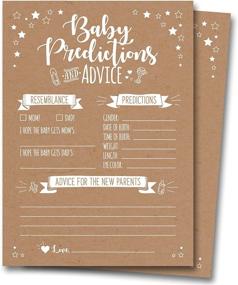 img 4 attached to 👶 Charming Rustic Baby Shower Prediction and Advice Cards - Versatile Gender-Neutral Designs for Memorable Baby Shower Fun, Décor, and Keepsakes