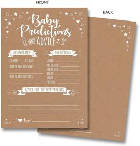img 1 attached to 👶 Charming Rustic Baby Shower Prediction and Advice Cards - Versatile Gender-Neutral Designs for Memorable Baby Shower Fun, Décor, and Keepsakes