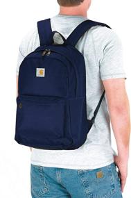 img 1 attached to 🎒 Carhartt Unisex Adult Essentials Backpack - 15-Inch Laptop Sleeve for Travel, Work, and School - Blue - One Size