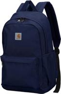 🎒 carhartt unisex adult essentials backpack - 15-inch laptop sleeve for travel, work, and school - blue - one size logo