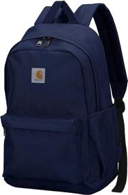 img 4 attached to 🎒 Carhartt Unisex Adult Essentials Backpack - 15-Inch Laptop Sleeve for Travel, Work, and School - Blue - One Size