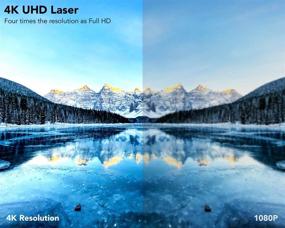 img 2 attached to WEMAX Nova 4K короткофокусный лазерный проектор с дисплеем UHD HDR10 - умный лазерный проектор для фильмов, видео, игр - высокая частота кадров и голосовое управление - беспроводное подключение с 5K + приложениями.