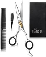 🧔 professional beard trimming scissors 6.5 inches with two mustache combs & carry pouch - men's mustache and beard grooming scissors logo