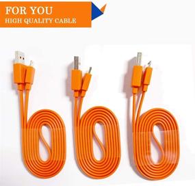 img 3 attached to 🔌 ToBySome Микро USB Быстрая Зарядка Кабель для беспроводного динамика JBL, Logitech UE Boom, Android телефонов - 3.3 фута (Оранжевый)