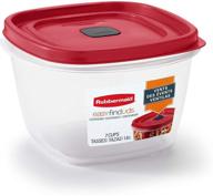 🍽️ rubbermaid 7-cup food storage container with easy-find lids, racer red - ideal for organization логотип