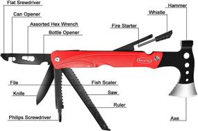 img 3 attached to 🪓 RoverTac Camping Hatchet Multitool Axe: The Perfect Christmas Gift for Men - 14-in-1 Survival Tool for Camping, Hiking & Fishing