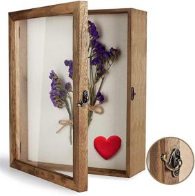 img 4 attached to 🖼️ TJ.MOREE 11 x 14 Shadow Box Display Case Frame for Memorabilia, Bouquets, Medals, Photos, Keepsakes - Linen Back Memory Box