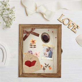 img 1 attached to 🖼️ TJ.MOREE 11 x 14 Shadow Box Display Case Frame for Memorabilia, Bouquets, Medals, Photos, Keepsakes - Linen Back Memory Box