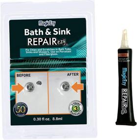 img 4 attached to 🛁 MagicEzy Bath & Sink RepairEzy - White - Ultimate Porcelain Bath Repair Kit for Easy Bathtub Chip Repair, Enamel Sink Chip Repair, and Fiberglass Shower Repair - Ultra Strong and Quick Fix Solution