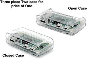 img 2 attached to 🔍 Превосходный прозрачный чехол для Raspberry Pi Zero & Raspberry Pi Zero W - 2-в-1 дизайн открытый / закрытый - полный доступ ко всем портам
