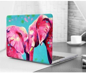 img 1 attached to Bizcustom Hard Painting Case For MacBook Pro 16 Inch 2019 Model A2141 With Retina And Touch Bar ID Rubberized Customize Pattern Cover And Keyboard Skin (Elephants)