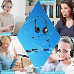 img 3 attached to 🎧 Premium USB Noise Cancelling Headset with Nuance Dragon Dictation Microphone – Ideal for Skype, Online Learning, Conference Calls, Voice Chat, Softphones, Gaming, and More