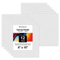 yrym ht painting canvas panels - 12 pack 8 x 10 inch triple primed 🎨 100% cotton canvas boards for painting, oil, acrylic, watercolor, acid-free - ideal for artists, painters, kids, students logo