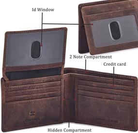 img 1 attached to COCHOA Bifold Wallet with Window for Men: Optimized Accessories for Wallets, Card Cases & Money Organizers